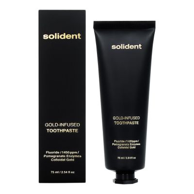 Зубна паста SOLIDENT GOLD-INFUSED TOOTHPASTE з колоїдним золотом, 75 ml