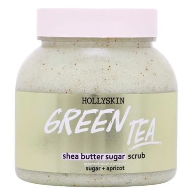 Цукровий скраб з олією ши і перлітом HOLLYSKIN Green Tea 350 g