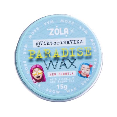 Віск для брів ZOLA Viktorina Vika Paradise Wax з вітаміном E та олією аргани 15 г