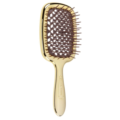 Щітка для волосся Janeke Luxe Superbrush  20 см x 8 см золото-коричнева