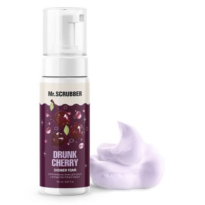 Парфумована пінка для душу Mr.SCRUBBER Drunk Cherry з ароматом п’янкої вишні, 150 мл