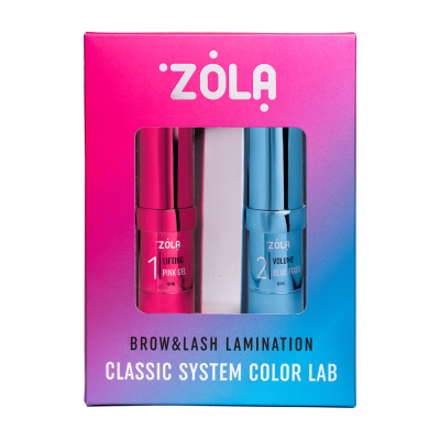 Набір для ламінування вій та брів ZOLA Color Lab Brow&Lash Lamination Classic System 2х10 мл