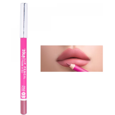 Олівець для губ ZOLA Lip Pencil 03 Pale Rose м’який рожевий із пудровим підтоном Олівець для губ ZOLA Lip Pencil 03 Pale Rose м’який рожевий із пудровим підтоном