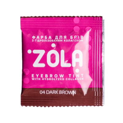 Фарба для брів з колагеном ZOLA Eyebrow Tint With Collagen 04 Dark Brown 5 мл темно-коричнева Фарба для брів з колагеном ZOLA Eyebrow Tint With Collagen 04 Dark Brown 5 мл темно-коричнева