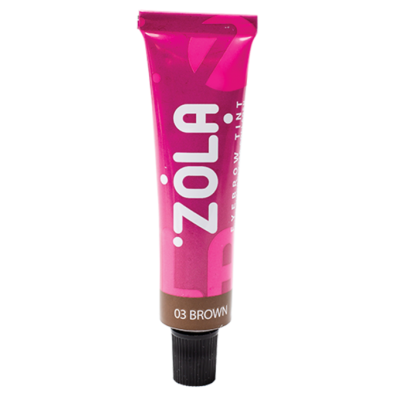Фарба для брів з колагеном ZOLA Eyebrow Tint With Collagen 03 Brown 15 мл коричнева