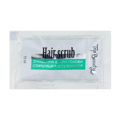 Скраб для шкіри голови Top Beauty Hair scrub ментоловий 15 мл Скраб для шкіри голови Top Beauty Hair scrub ментоловий 15 мл