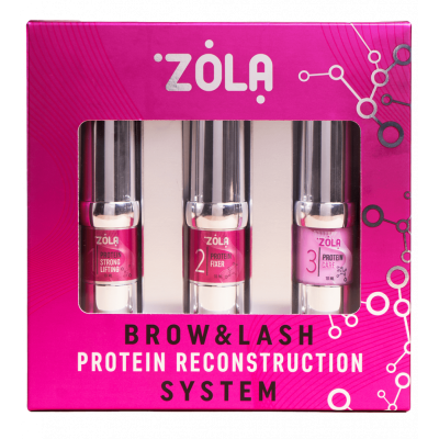 Набір для ламінування брів та вій ZOLA Brow&Lash Protein 3 x 10 мл