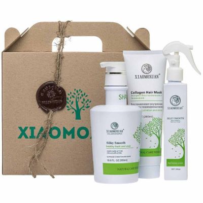 Подарунковий Набір для Волосся Xiaomoxuan №4 Collagen живильний шампунь + маска + термозахист