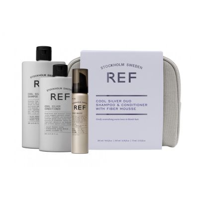 Набір REF Beauty Bag Cool Silver для білого волосся Шампунь 285мл, Кондиціонер 245мл, Мус 75мл