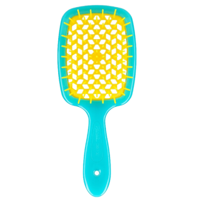 Щітка для волосся Janeke Superbrush  20 см*8 см блакитно-жовта
