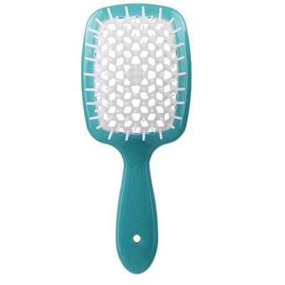 Щітка для волосся Janeke Superbrush 20 см*8 см Бірюзова з білим