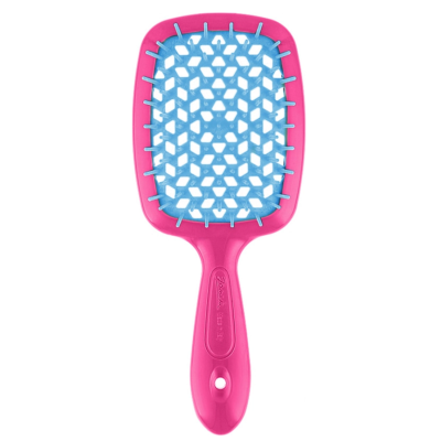 Щітка для волосся Janeke Superbrush  20 см*8 см Малинова з синім