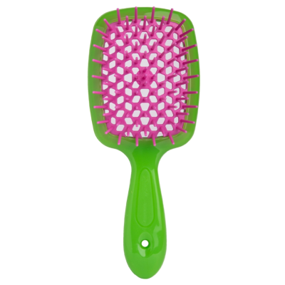 Щітка для волосся Janeke Superbrush small  17,5 см*7 см Салатова з малиновим