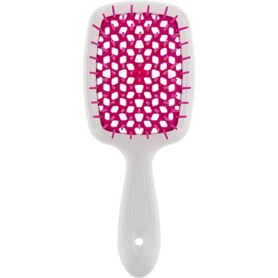 Щітка для волосся Janeke Superbrush small  17,5 см*7 см Біла з фуксією