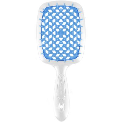 Щітка для волосся Janeke Superbrush small 17,5 см*7 см Біла з синім