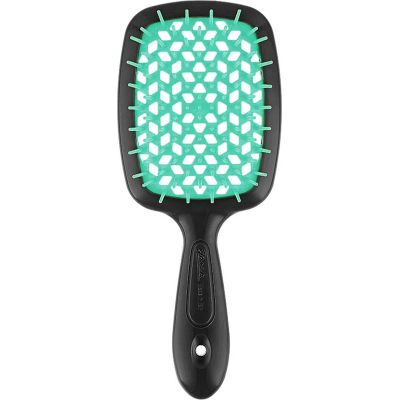 Щітка для волосся Janeke Superbrush 20 см*8 см Чорно-бірюзова
