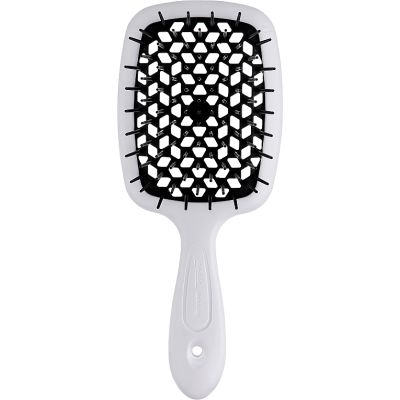 Щітка для волосся Janeke Superbrush small17,5 см x 7 см Біло-чорна