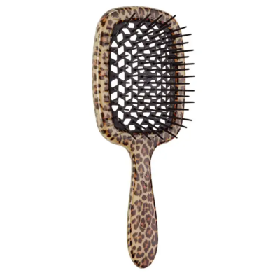 Щітка для волосся леопардова Janeke Superbrush  20 см x 8 см Чорна