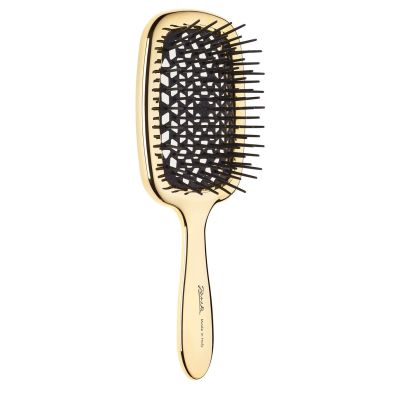 Щітка для волосся Janeke Luxe Superbrush 20 см x 8 см Золото з чорним