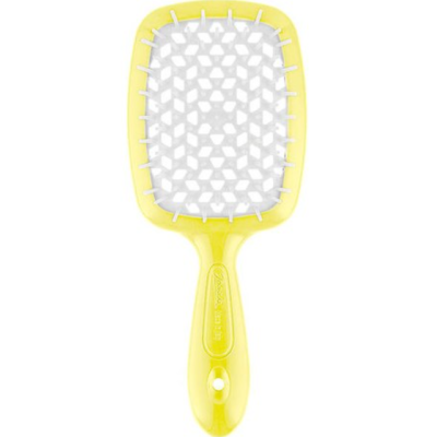 Щітка для волосся Janeke Superbrush Small17,5 см x 7 см Жовта з білим Щітка для волосся Janeke Superbrush Small17,5 см x 7 см Жовта з білим