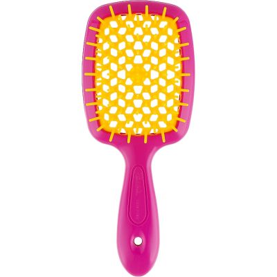 Щітка для волосся  small  Jeneke Superbrush 17,5 см*7 см Рожева з жовтим