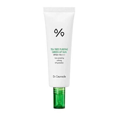 Сонцезахисний крем для нейтралізації почервонінь Dr.Ceuracle Tea Tree Purifine Green Up Sun 50 мл