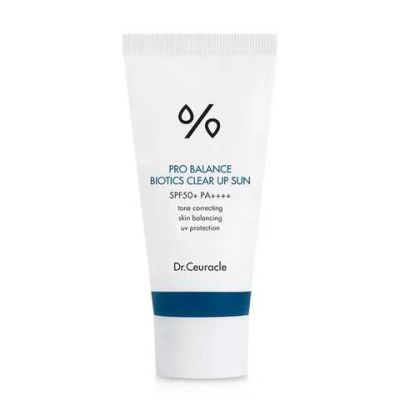 Крем сонцезахисний освітлюючий з пробіотиками Dr. Ceuracle Pro Balance Biotics Clear Up Sun SPF 50+ 50 мл