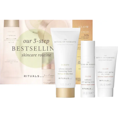 Набір для обличчя в тревел-розмірі The Ritual of Namaste Conscious Skincare пінка+сироватка+крем