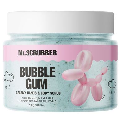 Крем-скраб для рук і тіла з ароматом жувальної гумки Mr.Scrubber Bubble Gum 250 г Крем-скраб для рук і тіла з ароматом жувальної гумки Mr.Scrubber Bubble Gum 250 г
