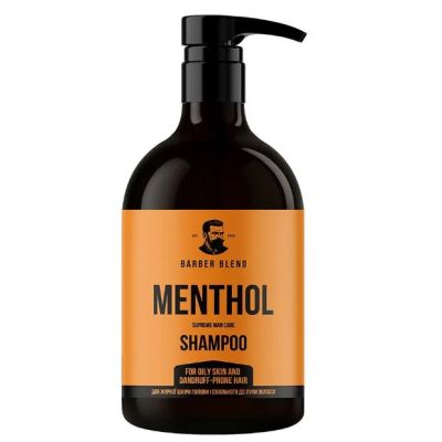 Шампунь для жирної шкіри голови і схильного до лупи волосся Barber Blend Menthol 500 мл Шампунь для жирної шкіри голови і схильного до лупи волосся Barber Blend Menthol 500 мл