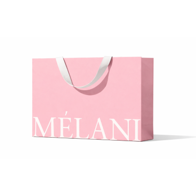 Брендований пакет Melani ніжно-рожевий великий