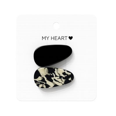 Набір заколок для волосся "Чорне й Біле" MY HEART - Black and White