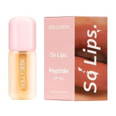 Зволожувальна олія для губ Hollyskin So Lips. Peptide Lip Oil 002. Peach Bloom 4 мл