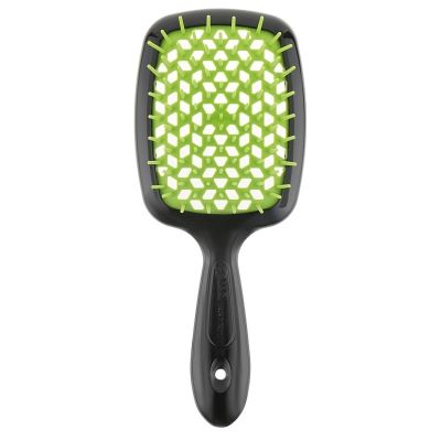 Щітка для волосся Janeke Superbrush 20 см*8 см чорно-зелена