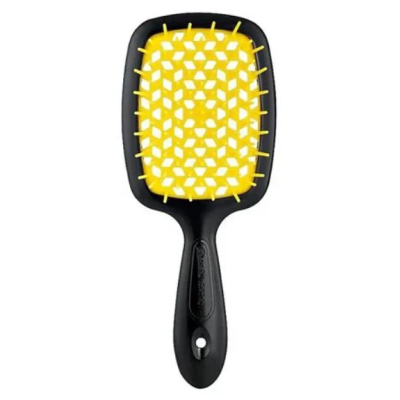 Щітка для волосся Janeke Superbrush 20 см*8 см чорно-жовта
