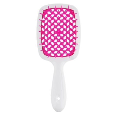 Щітка для волосся Janeke Superbrush 20 см*8 см біла з фуксією