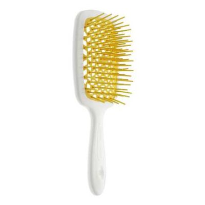Щітка для волосся Janeke Superbrush 20 см x 8 см біло-жовта