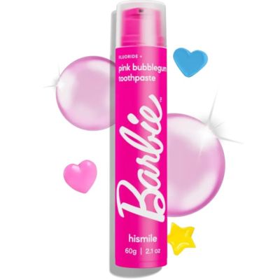 Зубна паста зі смаком жуйки Hismile Barbie Pink Bubblegum Toothpaste 60g Зубна паста зі смаком жуйки Hismile Barbie Pink Bubblegum Toothpaste 60g
