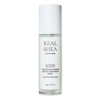 Спрей-термозахист з протеїнами RATED GREEN Real Shea Protein Recharging Leave-In Treatment Spray 80 мл Спрей-термозахист з протеїнами RATED GREEN Real Shea Protein Recharging Leave-In Treatment Spray 80 мл
