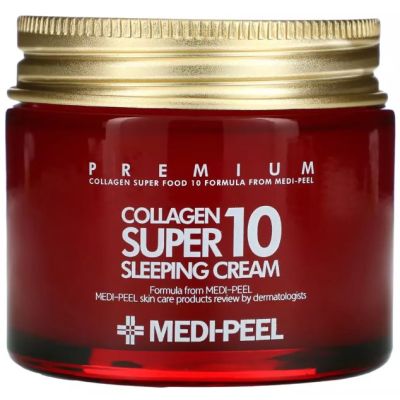 Омолоджуючий нічний крем для обличчя з колагеном MEDI PEEL Collagen Super10 Sleeping Cream 70 мл Омолоджуючий нічний крем для обличчя з колагеном MEDI PEEL Collagen Super10 Sleeping Cream 70 мл