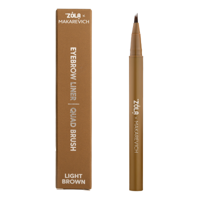 Лайнер для брів з квадро-пензлем ZOLA Light Brown