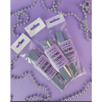 Одноразовий манікюрний набір (пилочка, баф, апельсинова паличка) DNKa Manicure Set Manicure file, Buff, Orange stick