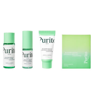 Набір засобів з центеллою без ефірних олій Purito SEOUL Wonder Releaf Centella Mini Kit Unscented