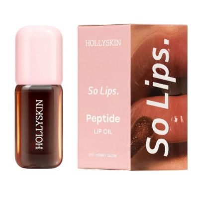 Зволожувальна олія для губ Hollyskin So Lips. Peptide Lip Oil 010. Honey Glow 4 мл