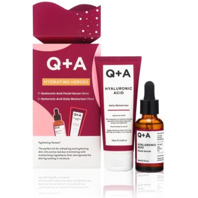 Подарунковий набір для зволоження шкіри Q+A Hydrating Heroes Gift Set 30 мл + 75 мл