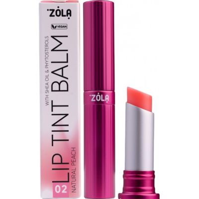 Бальзам для губ тінт ZOLA Lip Tint Balm 02 Peach Natural 3 г