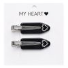 Набір заколок для волосся MY HEART Barrette Clips Black Чорна грація 2 шт