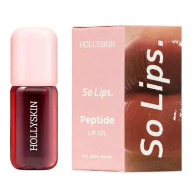 Зволожувальна олія для губ Hollyskin So Lips. Peptide Lip Oil 009. Berry Sorbet 4 мл