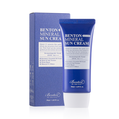 Сонцезахисний крем мінеральний Benton Skin Fit Mineral Sun Cream SPF50+ Білий 50 мл