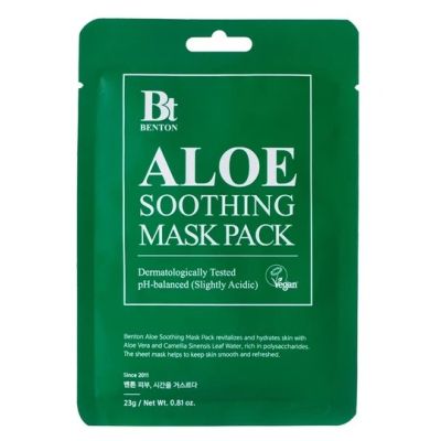 Заспокійлива маска для обличчя з алое Benton Aloe Soothing Mask Pack 23 g